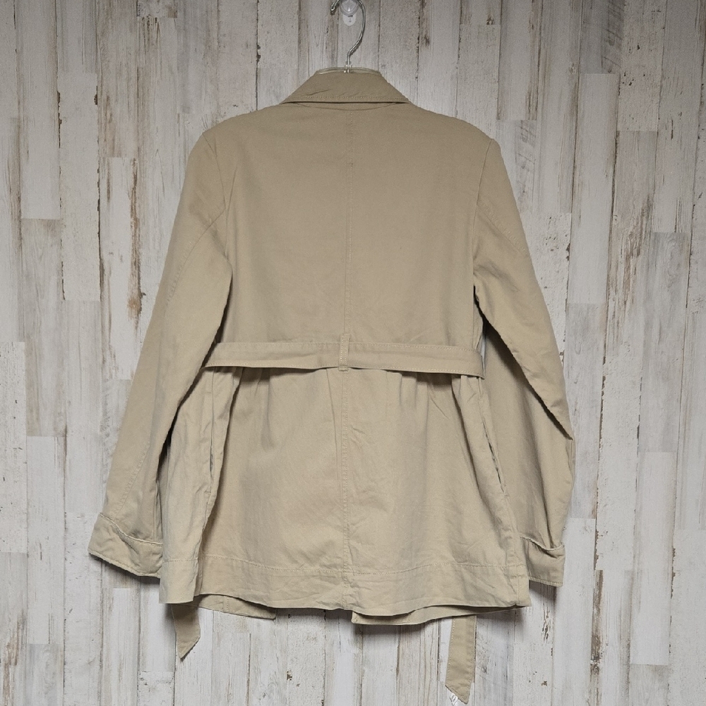 Old Navy Tan Ruffled Utility Jacket - Picture 3 of 4